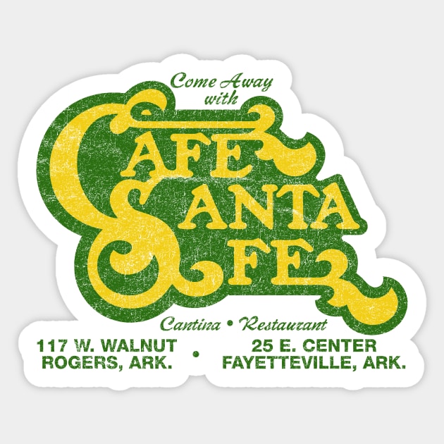 Cafe Santa Fe Sticker by rt-shirts